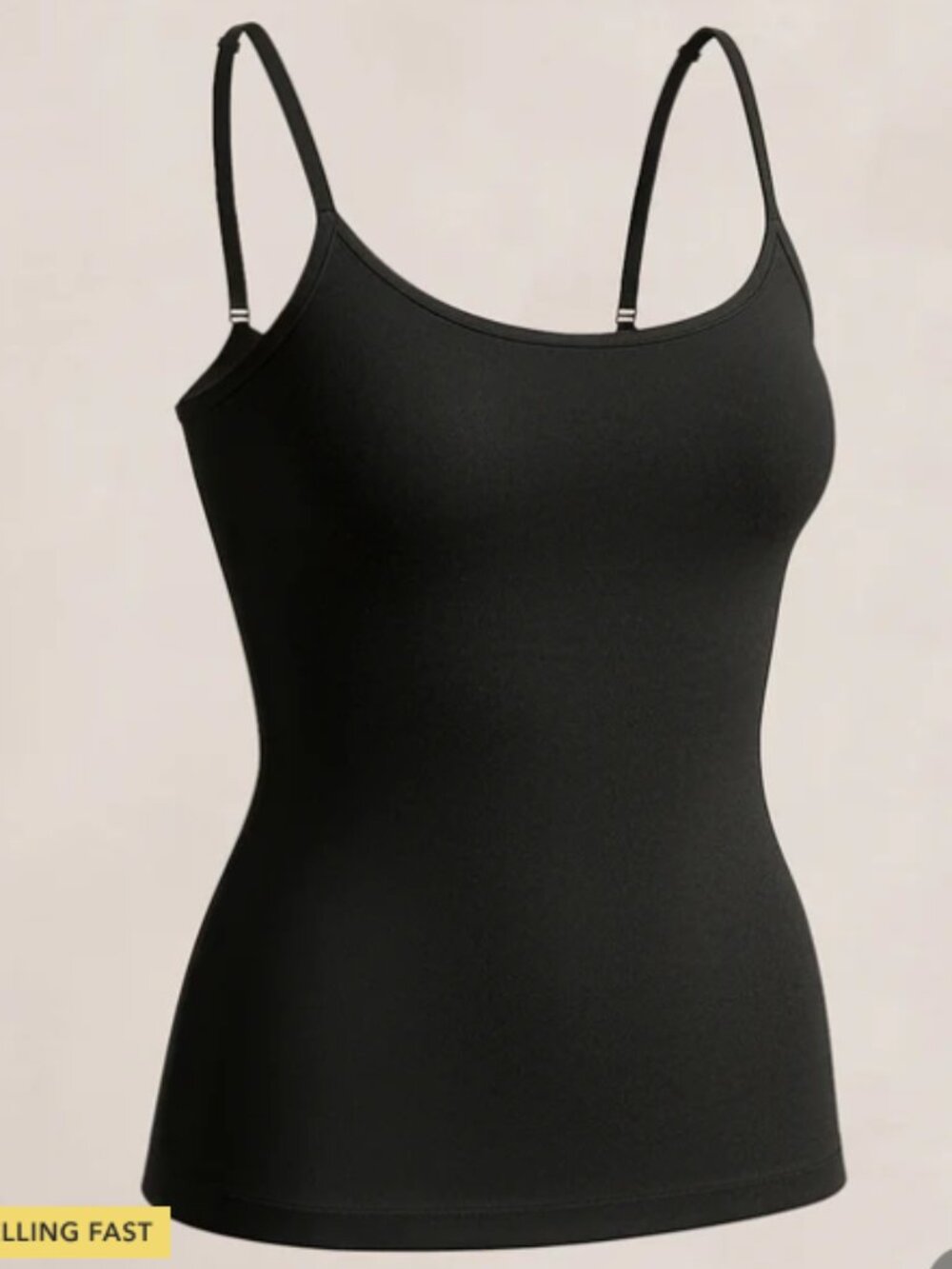 Shapermint Essentials All Day Everyday Scoop Neck Cami Black Medium NWT